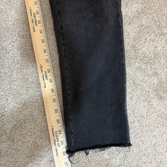 Madewell The High-Rise Straight Leg Black Jeans Size 29T - Picture 13 of 13